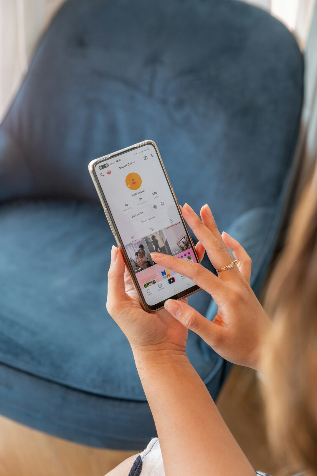 wellness app on phone